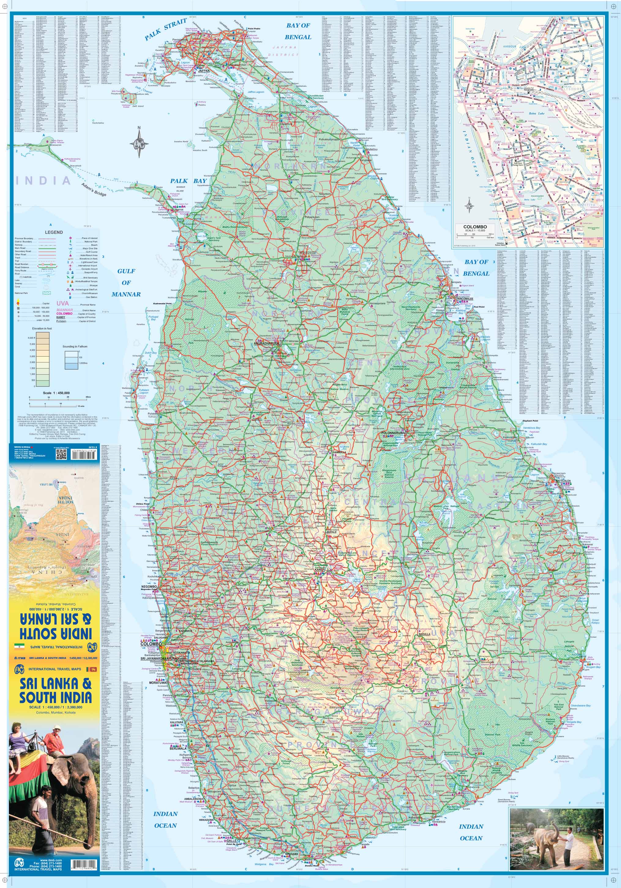 Sri Lanka / South India - 1:475,000 / 1:1,820,000 ITM
