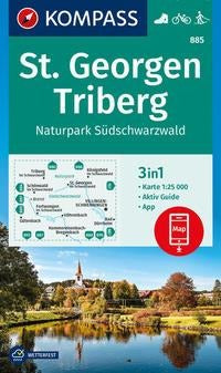 885 St. Georgen, Triberg, Naturpark Südschwarzwald - 1:25.000 Kompass Wanderkarte