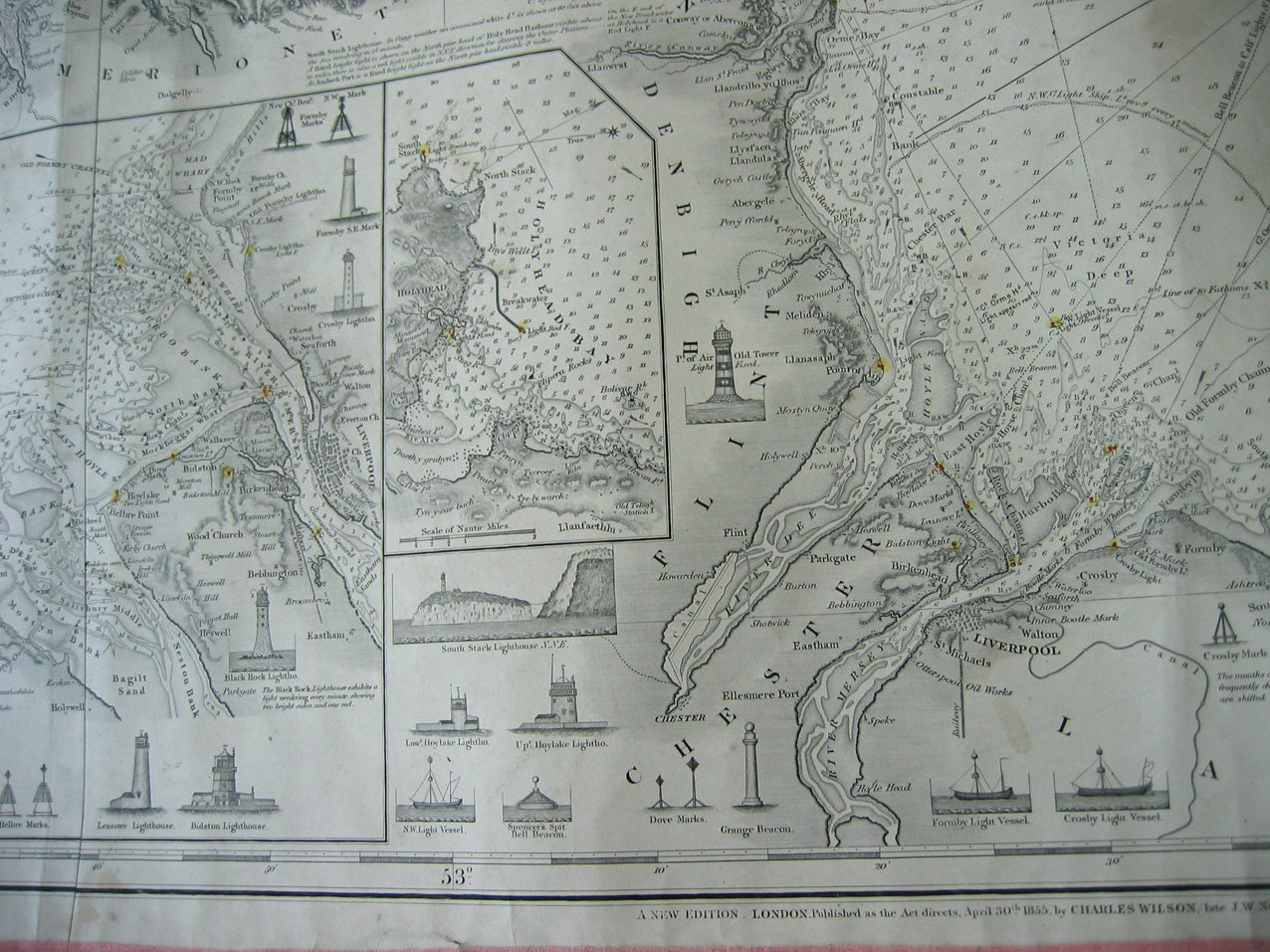 Norie & Wilson: St. Georges Channel etc., 1870 [Blueback sea chart]