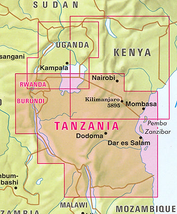 Tanzania / Rwanda / Burundi - 1:1.500.000