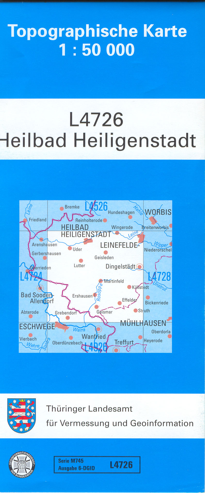 Thüringen 1:50.000 Topographische Karten
