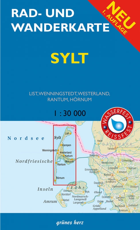 Rad- und Wanderkarte Sylt - 1:30.000