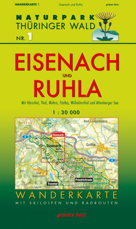 Wanderkarte Eisenach und Ruhla - 1:30.000