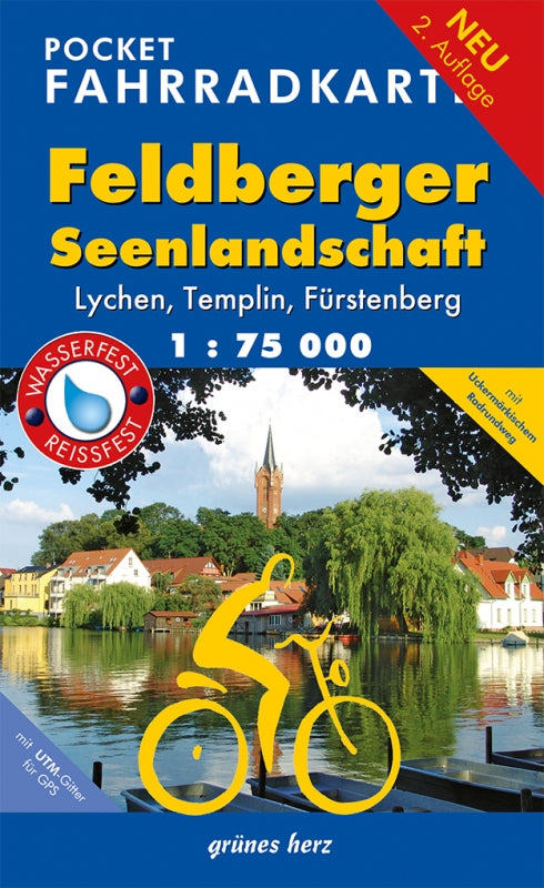 Pocket-Fahrradkarte Feldberger Seenlandschaft - 1:75.000