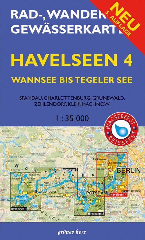 Rad-, Wander- und Gewässerkarten-Set Havelseen 1–4 - 1:35.000