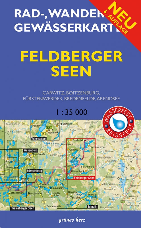 Rad-, Wander- und Gewässerkarte Feldberger Seen - 1:35.000