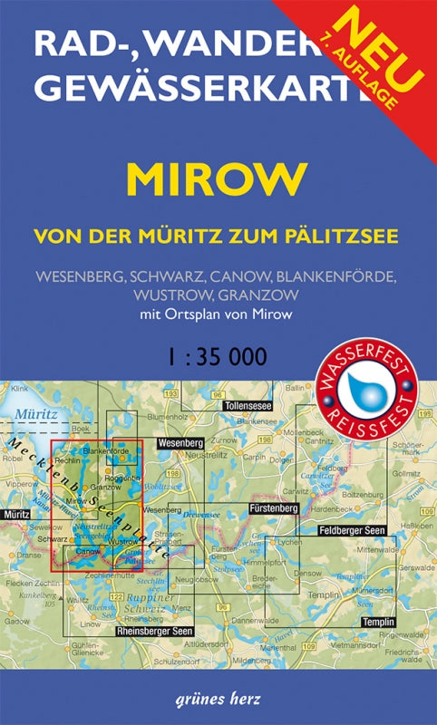 Rad-, Wander- und Gewässerkarte Mirow - 1:35.000