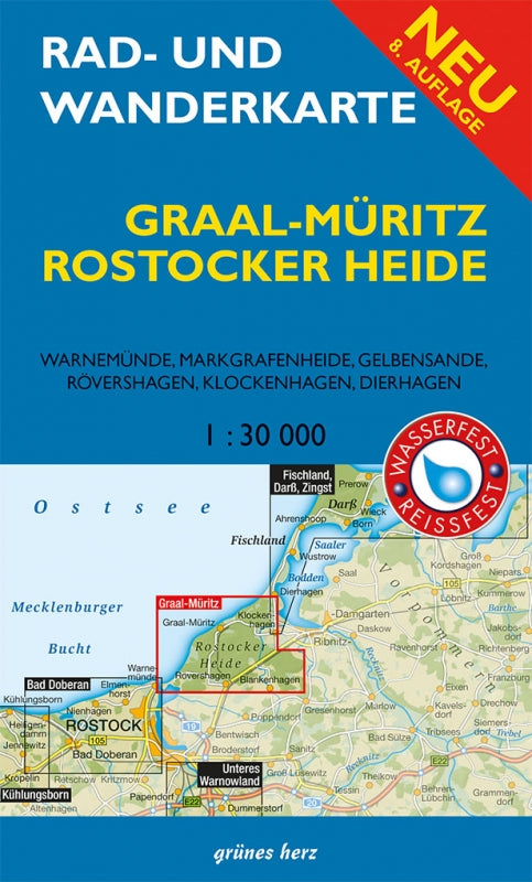 Rad- & Wanderkarte Graal-Müritz, Rostocker Heide -1:30.000