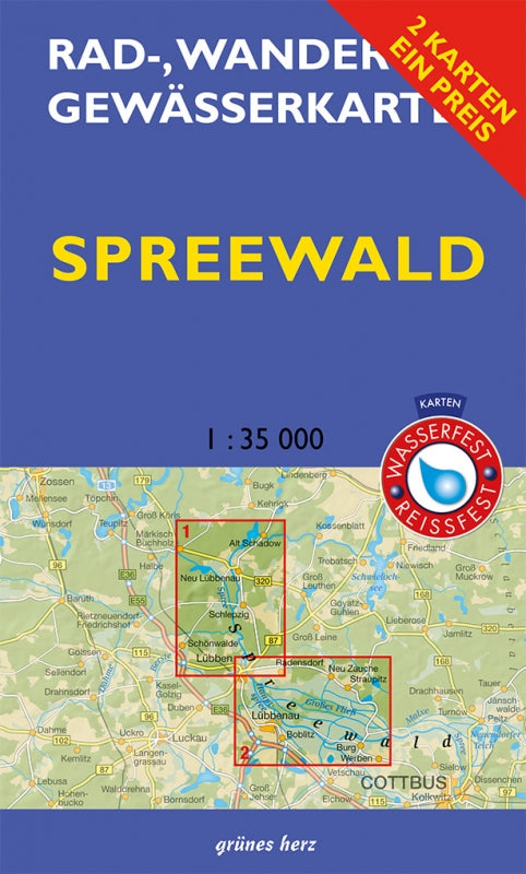 Rad-, Wander- und Gewässerkarten-Set Spreewald - 1:35.000
