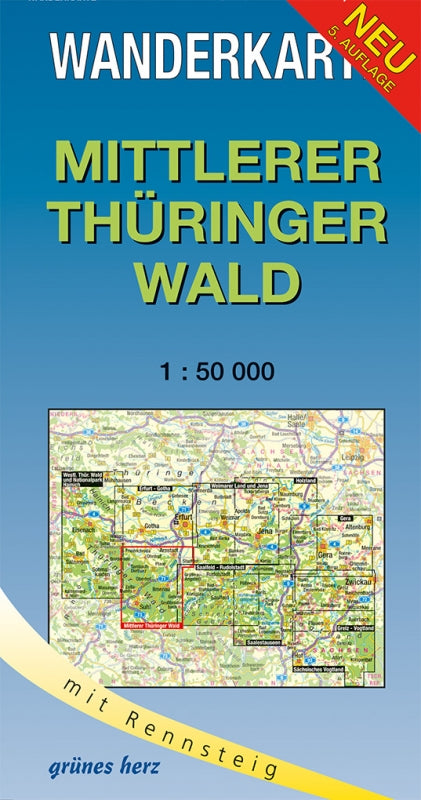 Wanderkarte Mittlerer Thüringer Wald - 1:50.000