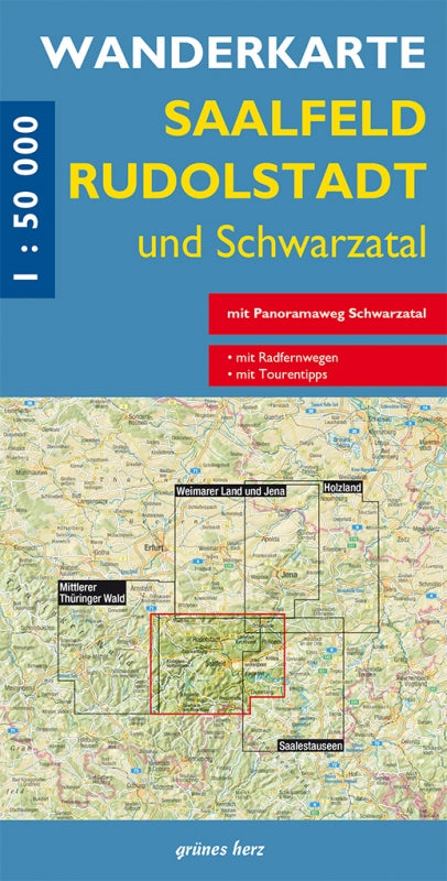 Wanderkarte Saalfeld, Rudolstadt und Schwarzatal - 1:50.000