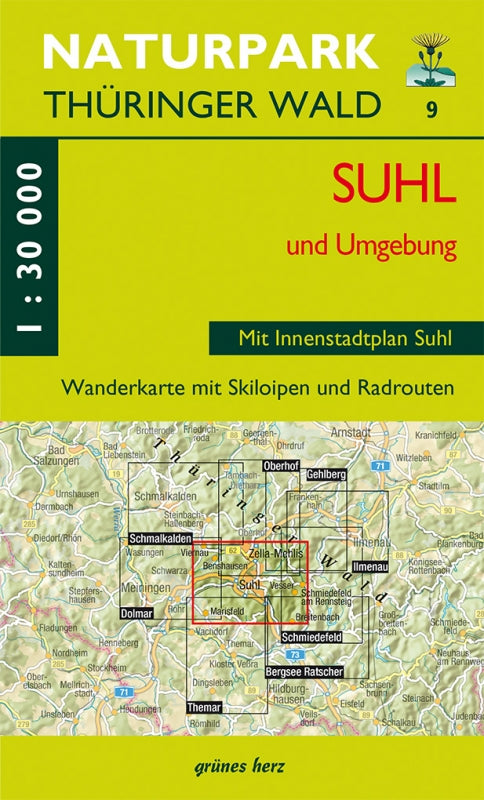 Wanderkarte Suhl und Umgebung - 1:30.000