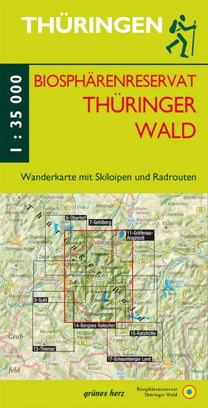 Wanderkarte Biosphärenreservat Thüringer Wald - 1:35.000