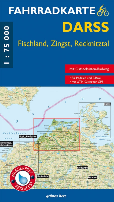 Fahrradkarte Darß, Fischland, Zingst - 1:75.000