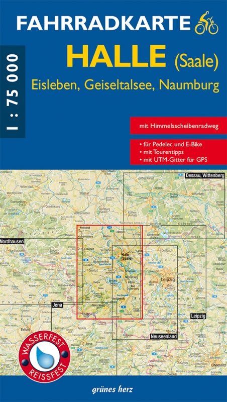 Fahrradkarte Halle (Saale) - 1:75.000
