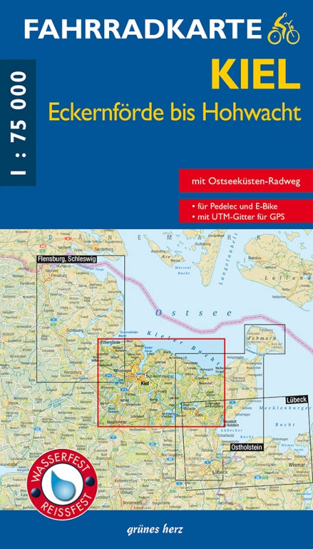 Fahrradkarte Kiel - 1:75.000