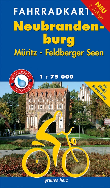 Fahrradkarte Neubrandenburg, Müritz, Feldberger Seen - 1:75.000