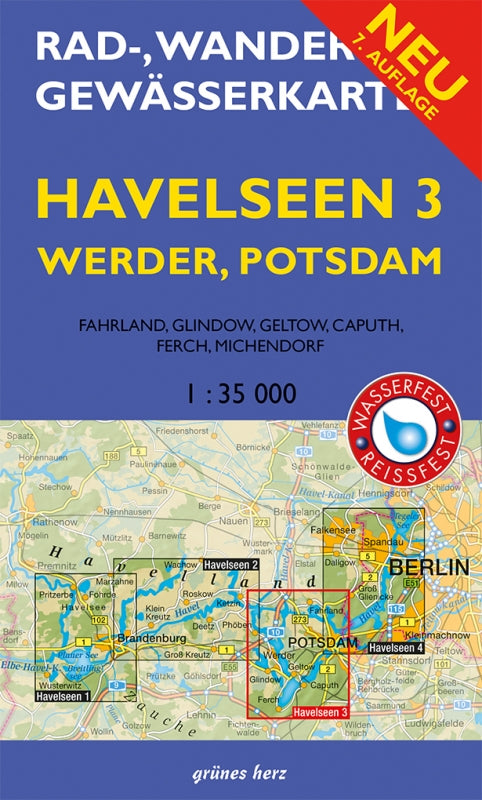 Rad-, Wander- und Gewässerkarten-Set Havelseen 1–4 - 1:35.000