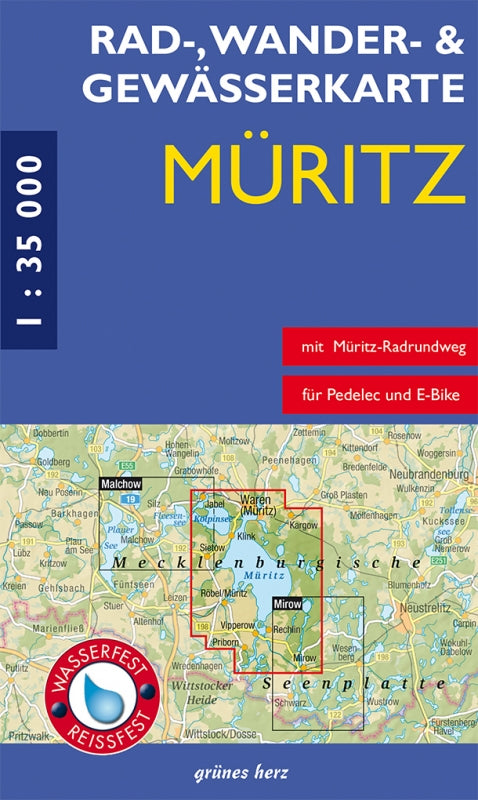 Rad-, Wander- und Gewässerkarte Müritz - 1:35.000