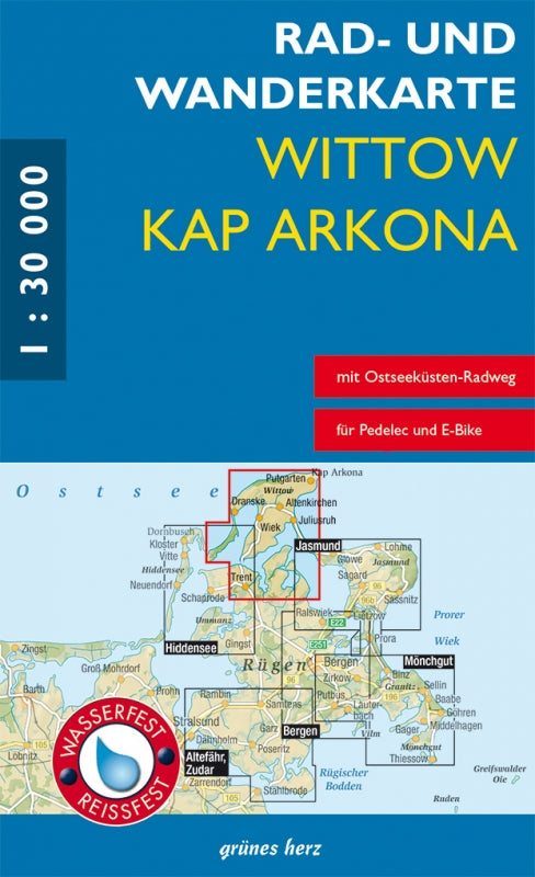 Rad- & Wanderkarte Wittow, Kap Arkona - 1:30.000