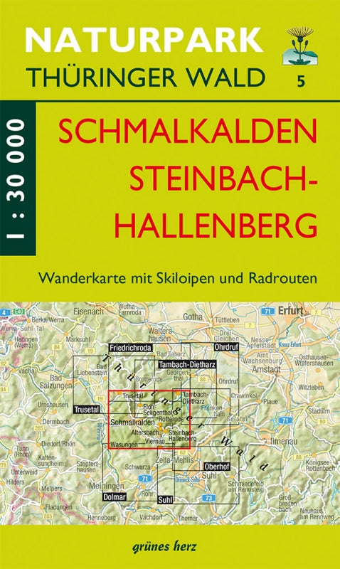 Wanderkarte Schmalkalden, Steinbach-Hallenberg - 1:30.000