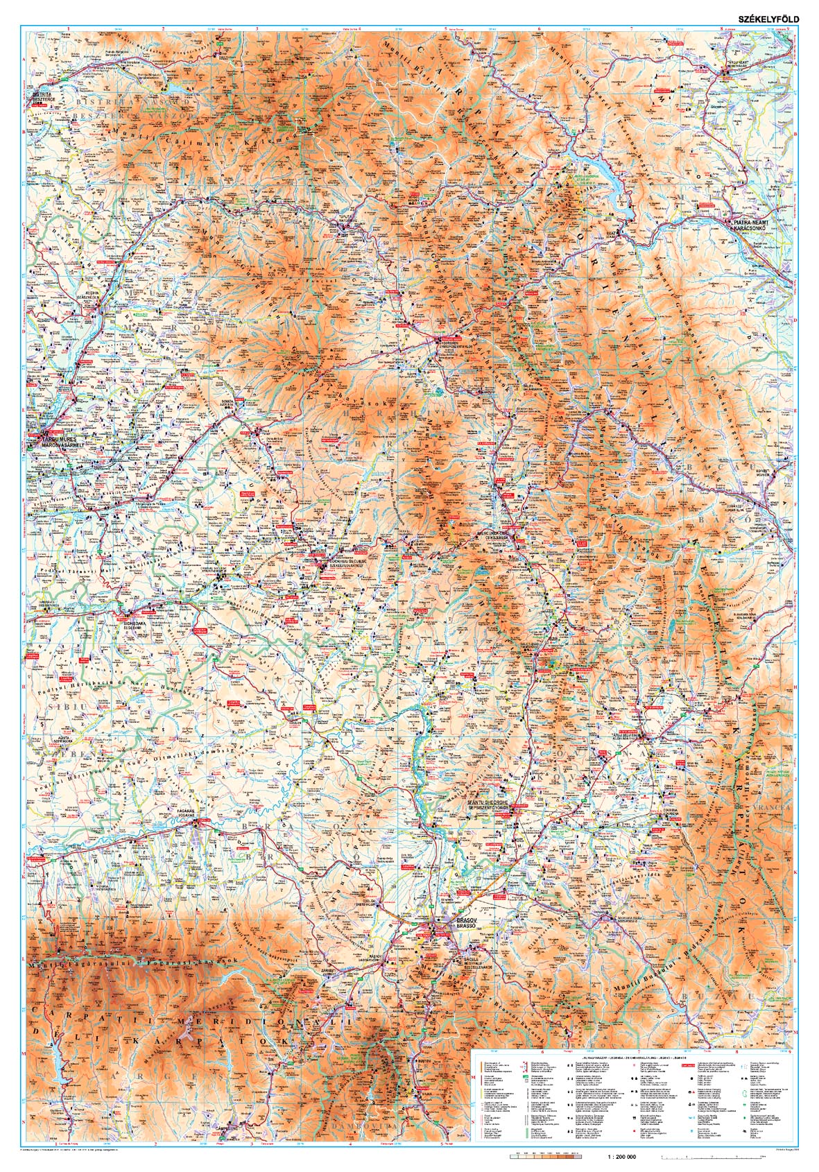Transsylvanien Gizi Map - 1:200.000