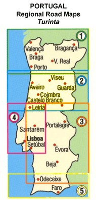 Costa De Lisboa Straßenkarte 1:160.000 - Turinta