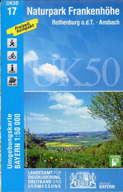 UK50-17 Naturpark Frankenhöhe - Wanderkarte 1:50.000 Bayern