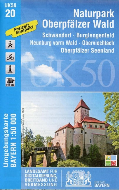 UK50-20 Naturpark Oberpfälzer Wald - Wanderkarte 1:50.000 Bayern
