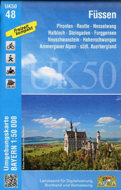 UK50-48 Füssen - Wanderkarte 1:50.000 Bayern