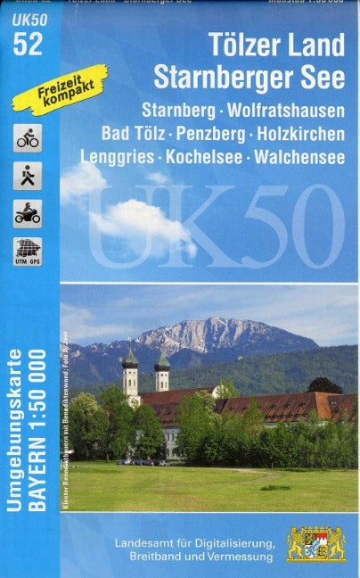 UK50-52 Tölzer Land - Starnberger See - Wanderkarte 1:50.000 Bayern