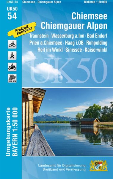 UK50-54 Chiemsee - Chiemgauer Alpen - Wanderkarte 1:50.000 Bayern