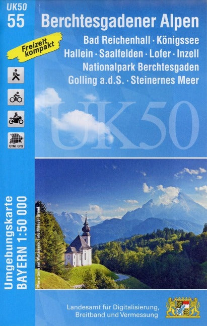 UK50-55 Berchtesgadener Alpen - Wanderkarte 1:50.000 Bayern