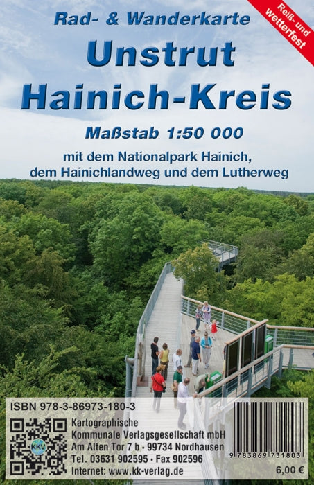 Unstrut-Hainich-Kreis 1:50.000 - Rad- und Wanderkarte