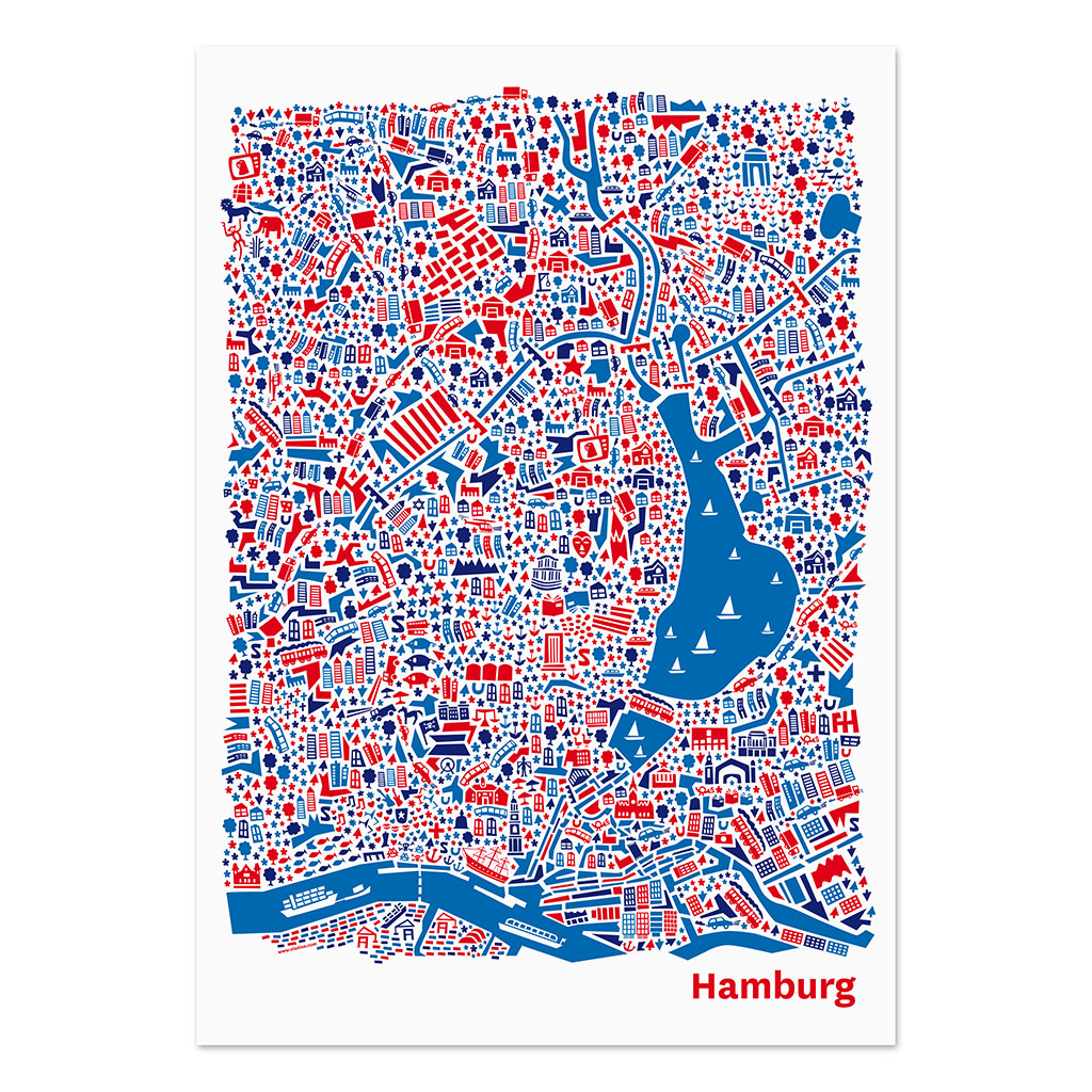 Hamburg Poster 70x100 von Vianina