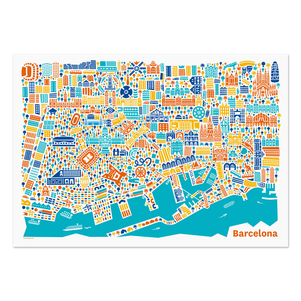 Barcelona Poster 70x100 cm von Vianina