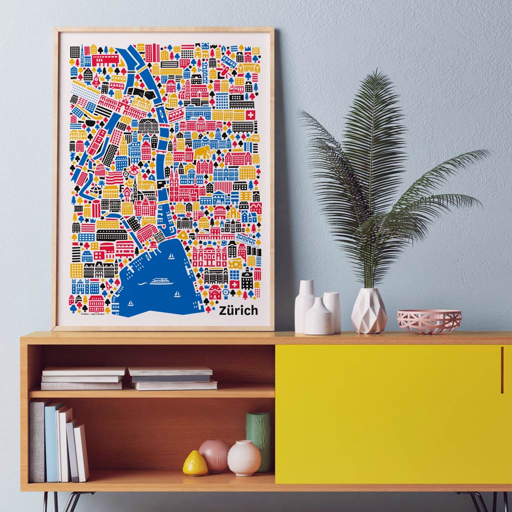 Zürich Poster 70x100 cm von Vianina