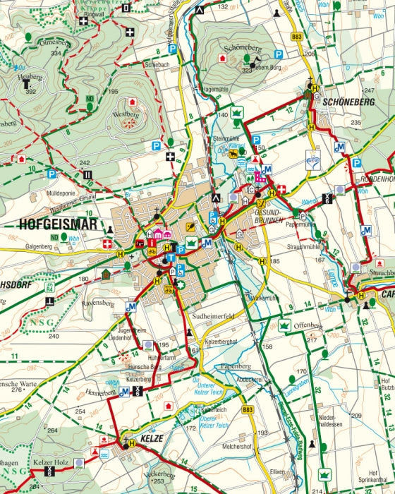 Hofgeismar 1:50.000 - Rad- und Wanderkarte