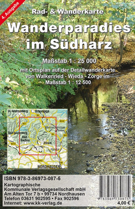 Wanderparadies im Südharz 1:33.000 - Wanderkarte
