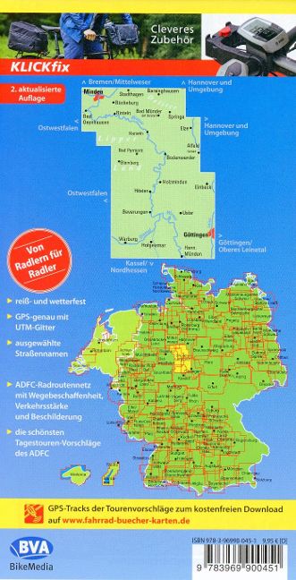 Weserbergland 1:75.000 - BVA ADFC-Regionalkarte