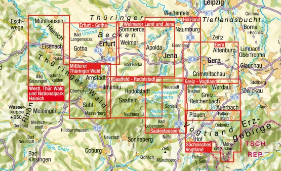 Wanderkarte Sächsisches Vogtland - 1:50.000