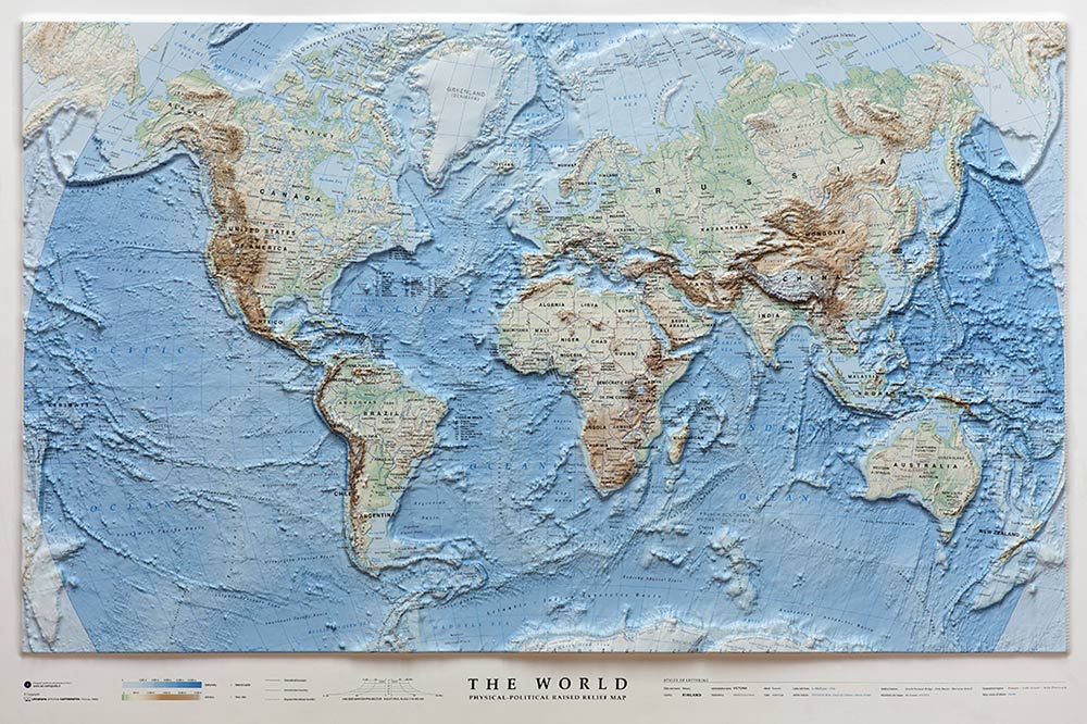 Reliefkarte Welt 1:40.000.000 - LAC