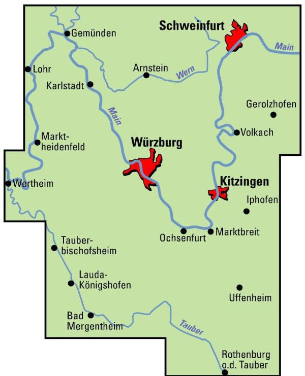 Würzburg / Fränkisches Weinland - ADFC Regionalkarte